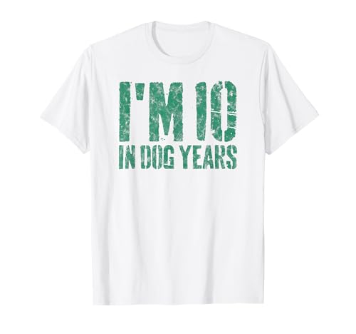 I'm 10 In Dog Years Funny 70th Birthday Gift Men Gag T-Shirt I'm 10 In Dog Years Funny 70th Birthday Gift Men Gag T-Shirt von Vintage 70th Birthday Gift Tees Ideas Co.
