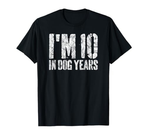 I'm 10 In Dog Years Funny 70th Birthday Gift Men Gag T-Shirt I'm 10 In Dog Years Funny 70th Birthday Gift Men Gag T-Shirt von Vintage 70th Birthday Gift Tees Ideas Co.