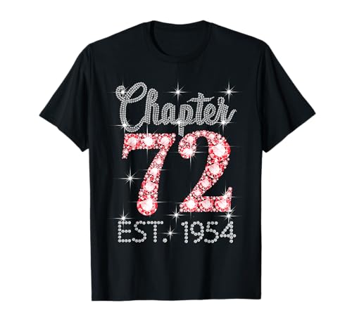 Kapitel 72 EST 1954 Happy 72nd Birthday Girl Men Women T-Shirt von Vintage 72 Years Old Sweet Birthday Gifts