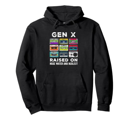 Gen X Retro Cassette Mixtape Funny Nostalgic Women Men Pullover Hoodie von Vintage 80s 90s GenerationX Classic Retro Apparel