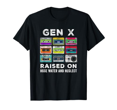 Gen X Retro Cassette Mixtape Funny Nostalgic Women Men T-Shirt von Vintage 80s 90s GenerationX Classic Retro Apparel