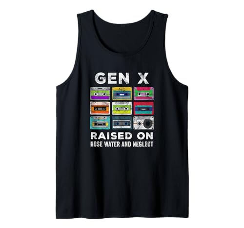Gen X Retro Cassette Mixtape Funny Nostalgic Women Men Tank Top von Vintage 80s 90s GenerationX Classic Retro Apparel