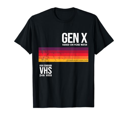 Gen X Retro Cassette Video Funny Nostalgic Women Men T-Shirt von Vintage 80s 90s GenerationX Classic Retro Apparel