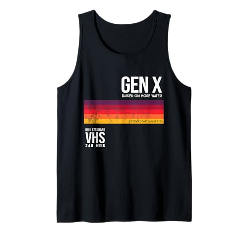 Gen X Retro Cassette Video Funny Nostalgic Women Men Tank Top von Vintage 80s 90s GenerationX Classic Retro Apparel