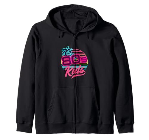 80er Jahre Kinder Palm Sunset Retro Aesthetic Kapuzenjacke 80er Jahre Kinder Palm Sunset Retro Aesthetic Kapuzenjacke von Vintage 80s Throwback Tropical Style