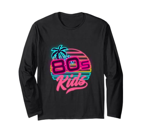 80er Jahre Kinder Palm Sunset Retro Aesthetic Langarmshirt 80er Jahre Kinder Palm Sunset Retro Aesthetic Langarmshirt von Vintage 80s Throwback Tropical Style