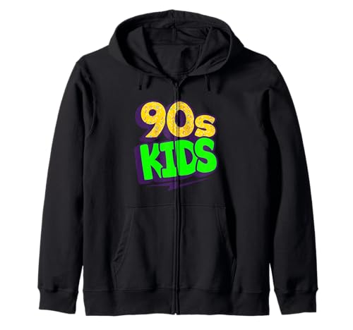 90er Jahre Kinder Retro Stil kühne Grafik Look Kapuzenjacke von Vintage 90s Throwback Pop Culture Vibes