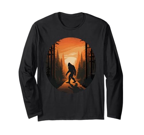 Bigfoot im Wald Abenteuer Outdoor Liebhaber Männer Frauen Langarmshirt Bigfoot im Wald Abenteuer Outdoor Liebhaber Männer Frauen Langarmshirt von Vintage Adventure Camping Mountain Hiking