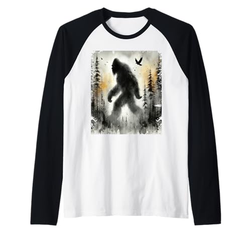 Bigfoot im Wald Abenteuer Outdoor Liebhaber Männer Frauen Raglan Bigfoot im Wald Abenteuer Outdoor Liebhaber Männer Frauen Raglan von Vintage Adventure Camping Mountain Hiking