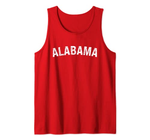 Vintage Alabama Herren Alabama Damen Rot Retro Tank Top von Vintage Alabama Mens Alabama Womens Red Retro