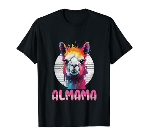 Retro Almama Muttertag Beste Mama Alpaka Muttertag Lama T-Shirt von Vintage Almama Muttertag Almama Geschenk Alpaka