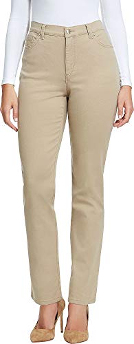 Gloria Vanderbilt Damen Amanda Classic High Rise Tapered Standard Jeans, Perfect Khaki, 50 von Gloria Vanderbilt