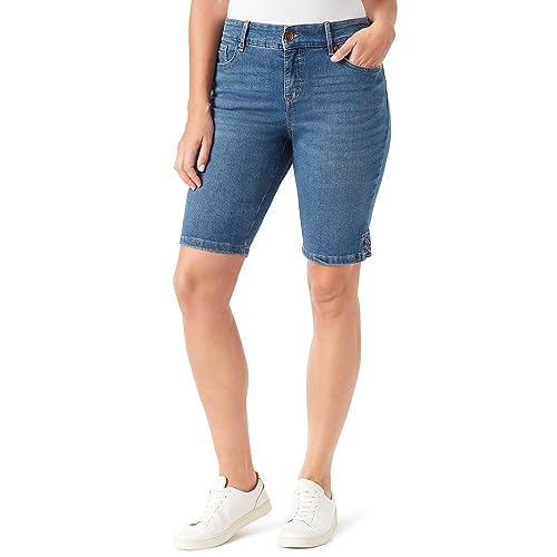 Vintage America Blues Damen Boho Slim Stretch Denim Bermuda Short Standard Bermudas, Wistful, 48 von Vintage America Blues