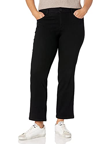 Vintage America Blues Damen F'AB Body Sculpt Straight Leg Denim Jeans, schwarz, 48 von Vintage America Blues