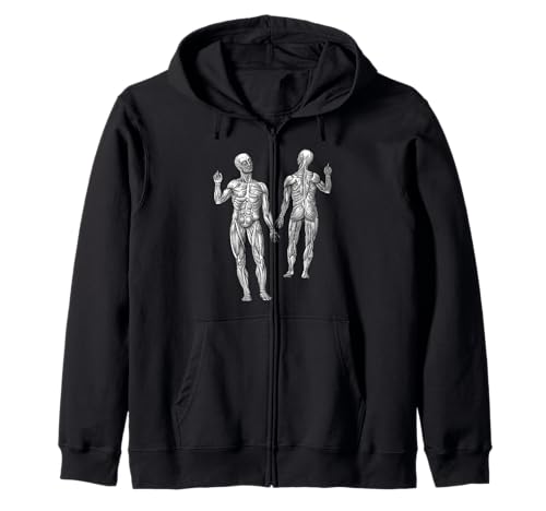 Muscle Man Workout oder Physiotherapie Kapuzenjacke von Vintage Anatomical Art