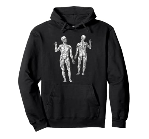 Muscle Man Workout oder Physiotherapie Pullover Hoodie von Vintage Anatomical Art