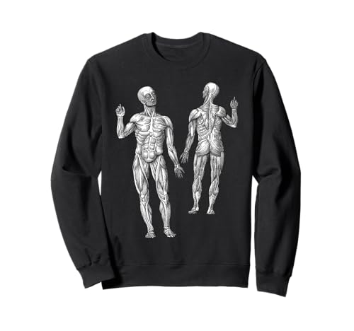 Muscle Man Workout oder Physiotherapie Sweatshirt von Vintage Anatomical Art