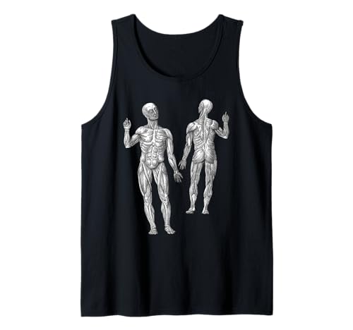 Muscle Man Workout oder Physiotherapie Tank Top von Vintage Anatomical Art