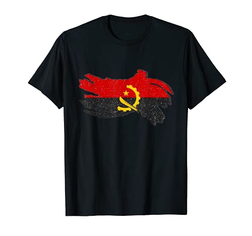 Angola-T-Shirt, Angola-Flagge, für Herren/Frauen/Jugendliche/Kinder T-Shirt von Vintage Angola tshirt, Retro Angola t-shirt