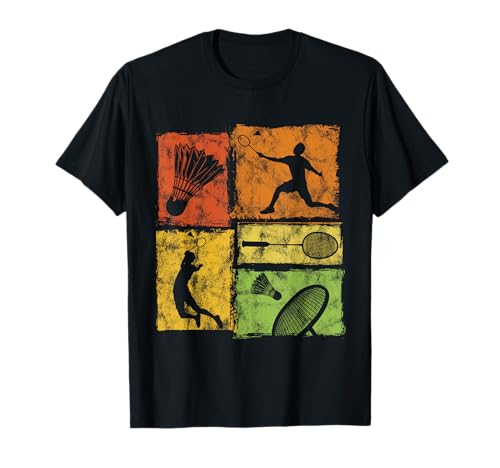 Retro Badminton Sport Distressed Grafik für Männer Frauen Kinder T-Shirt Retro Badminton Sport Distressed Grafik für Männer Frauen Kinder T-Shirt von Vintage Badminton Designs for Men Women Kids