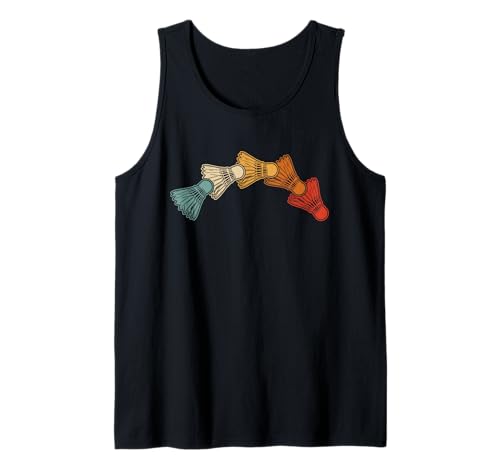 Retro Badminton Federball Flugkurve für Männer Frauen Kinder Tank Top von Vintage Badminton Shuttlecocks for Men Women Kids