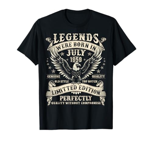 66 Jahre alte Geburtstagsgeschenke für Männer 66. Geburtstag Juli 1959 T-Shirt 66 Jahre alte Geburtstagsgeschenke für Männer 66. Geburtstag Juli 1959 T-Shirt von Vintage Bday Gifts for Legendary Men Born in July