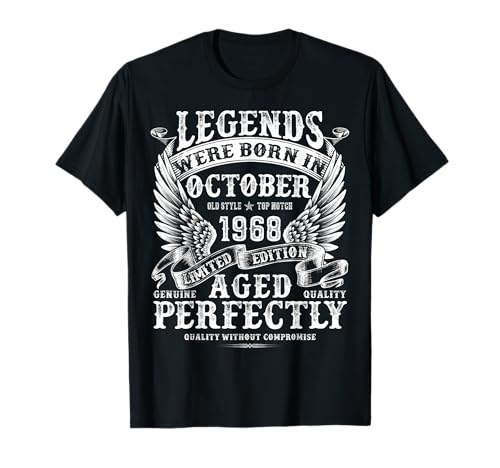 57 Jahre alte Geburtstagsgeschenke für Männer Oktober 1968 Bday T-Shirt 57 Jahre alte Geburtstagsgeschenke für Männer Oktober 1968 Bday T-Shirt von Vintage Bday October Gifts For Women And Men