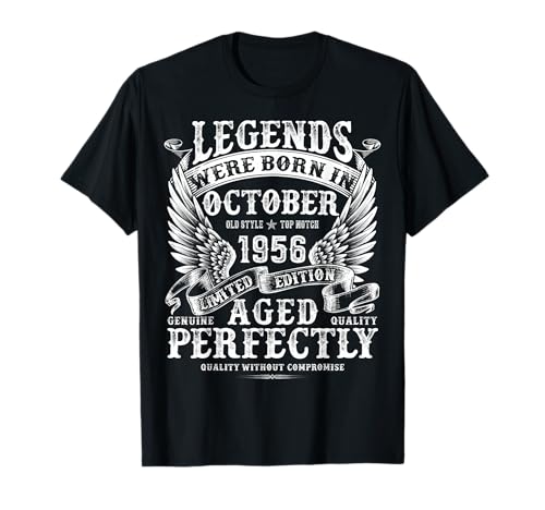 69 Jahre alte Geburtstagsgeschenke für Männer Oktober 1956 Geburtstag T-Shirt 69 Jahre alte Geburtstagsgeschenke für Männer Oktober 1956 Geburtstag T-Shirt von Vintage Bday October Gifts For Women And Men