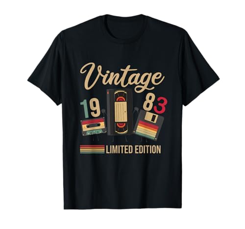 Vintage Kassette Juni 1983 42th best of 1983 Herren Damen T-Shirt von Vintage Best Of 1983 42 Year Old Birthday Cassette