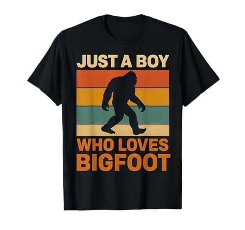 Just a Boy Who Loves Bigfoot Retro Vintage Sasquatch Grafik T-Shirt Just a Boy Who Loves Bigfoot Retro Vintage Sasquatch Grafik T-Shirt von Vintage Bigfoot Apparel for Boys and Kids