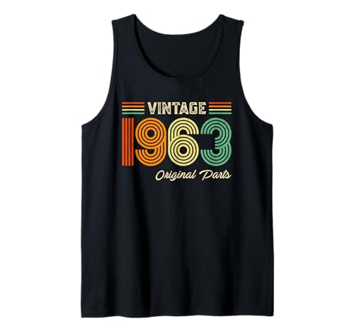 Vintage 1963 Original Parts Birthday 1963 Men Women Vintage Tank Top von Vintage Birthday Born Idea Classic Year Old Store