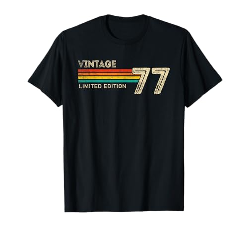 Vintage 1977 Limited Edition Birthday 1977 Men Women Vintage T-Shirt von Vintage Birthday Born Idea Classic Year Old Store