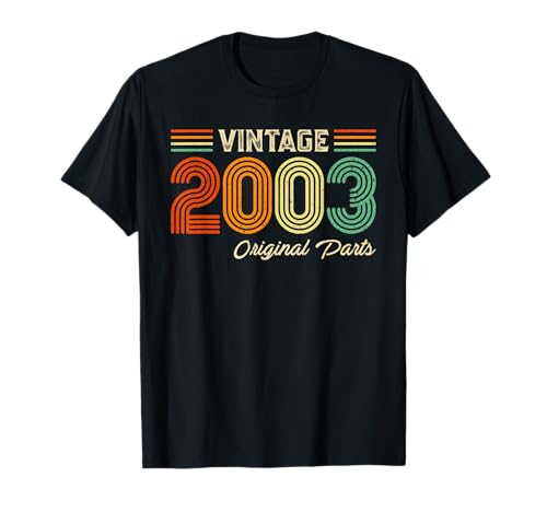 Vintage 2003 Original Parts Birthday 2003 Men Women Vintage T-Shirt von Vintage Birthday Born Idea Classic Year Old Store