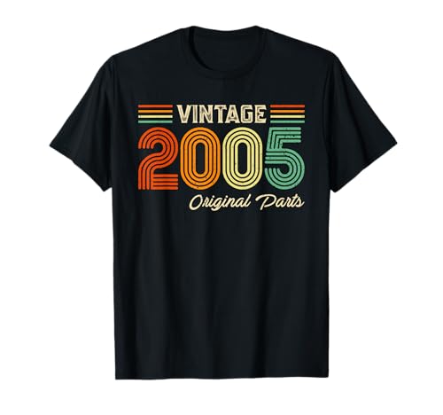 Vintage 2005 Original Parts Birthday 2005 Men Women Vintage T-Shirt von Vintage Birthday Born Idea Classic Year Old Store