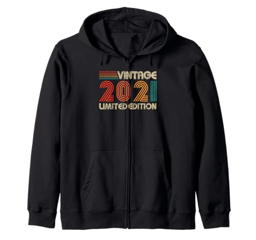 Vintage 2021 Limited Edition Classic 2021 Men Women Vintage Kapuzenjacke von Vintage Birthday Born Idea Classic Year Old Store