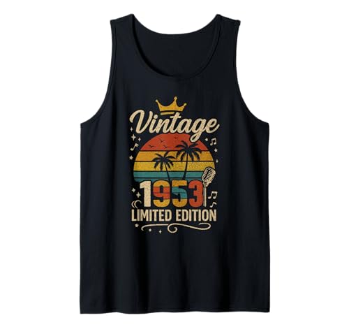 Vintage 1953 Limited Edition Men Women Birthday 1953 Vintage Tank Top von Vintage Birthday Classic Year Old Retro Idea Store