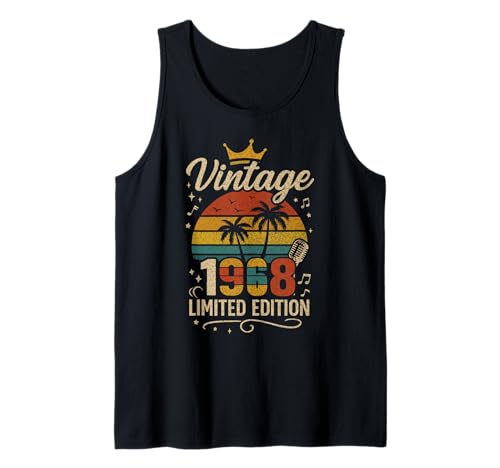 Vintage 1968 Limited Edition Men Women Birthday 1968 Vintage Tank Top von Vintage Birthday Classic Year Old Retro Idea Store