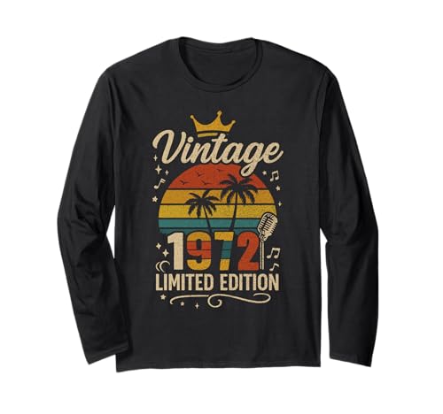Vintage 1972 Limited Edition Men Women Birthday 1972 Vintage Langarmshirt Vintage 1972 Limited Edition Men Women Birthday 1972 Vintage Langarmshirt von Vintage Birthday Classic Year Old Retro Idea Store