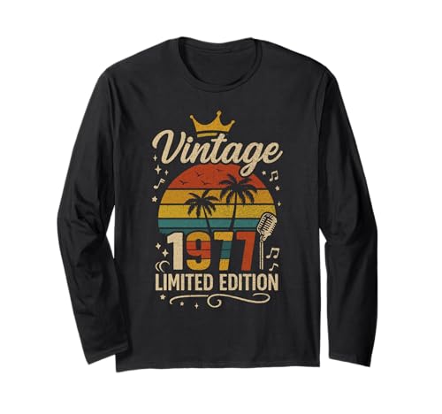 Vintage 1977 Limited Edition Men Women Birthday 1977 Vintage Langarmshirt Vintage 1977 Limited Edition Men Women Birthday 1977 Vintage Langarmshirt von Vintage Birthday Classic Year Old Retro Idea Store