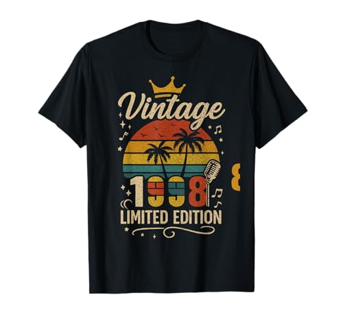 Vintage 1998 Limited Edition Men Women Birthday 1998 Vintage T-Shirt von Vintage Birthday Classic Year Old Retro Idea Store