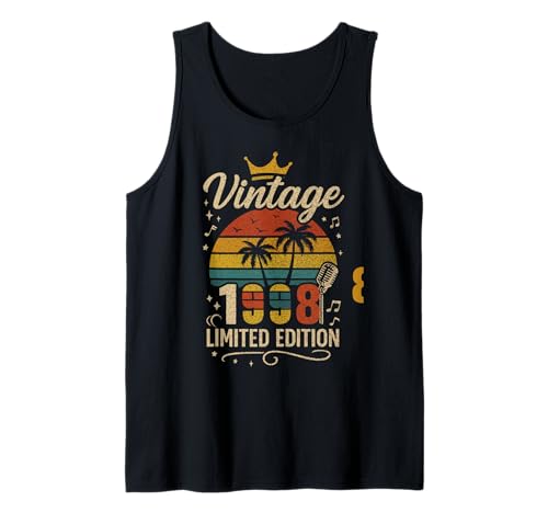 Vintage 1998 Limited Edition Men Women Birthday 1998 Vintage Tank Top von Vintage Birthday Classic Year Old Retro Idea Store