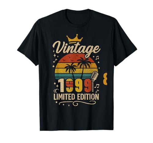 Vintage 1999 Limited Edition Men Women Birthday 1999 Vintage T-Shirt von Vintage Birthday Classic Year Old Retro Idea Store