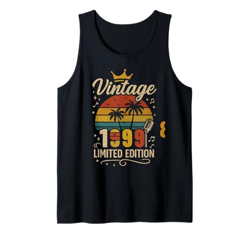 Vintage 1999 Limited Edition Men Women Birthday 1999 Vintage Tank Top von Vintage Birthday Classic Year Old Retro Idea Store