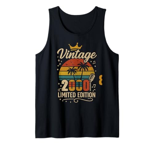 Vintage 2000 Limited Edition Men Women Birthday 2000 Vintage Tank Top Vintage 2000 Limited Edition Men Women Birthday 2000 Vintage Tank Top von Vintage Birthday Classic Year Old Retro Idea Store