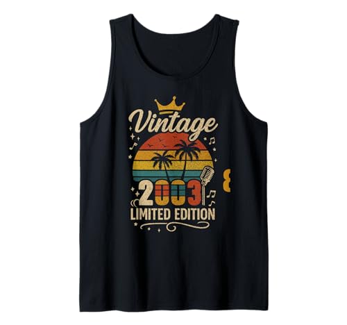 Vintage 2003 Limited Edition Men Women Birthday 2003 Vintage Tank Top von Vintage Birthday Classic Year Old Retro Idea Store