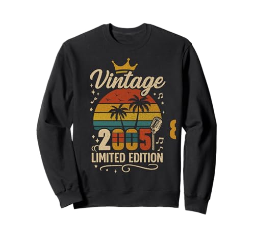 Vintage 2005 Limited Edition Men Women Birthday 2005 Vintage Sweatshirt von Vintage Birthday Classic Year Old Retro Idea Store