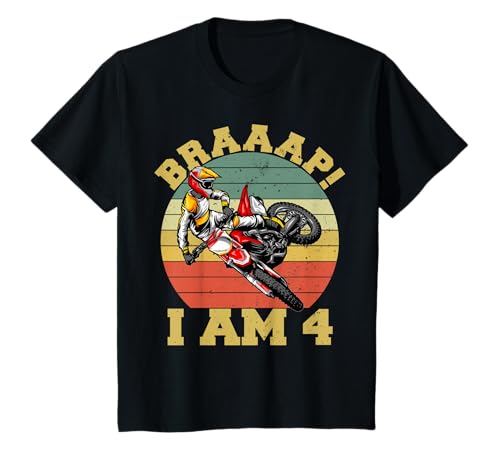 Braaap Im 4 Dirt Bike 4. Geburtstag Motocross Jungen Kinder T-Shirt Braaap Im 4 Dirt Bike 4. Geburtstag Motocross Jungen Kinder T-Shirt von Vintage Birthday Dirt Bike Motocross Boys Kids Tee