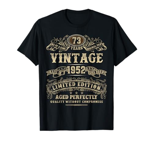 Vintage 1952 73. Geburtstag Bekleidung für Männer & Frauen T-Shirt von Vintage Birthday Gifts Collection for Man