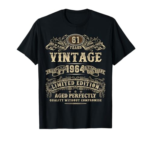 Vintage 1964 61. Geburtstag Bekleidung für Männer und Frauen T-Shirt von Vintage Birthday Gifts Collection for Man