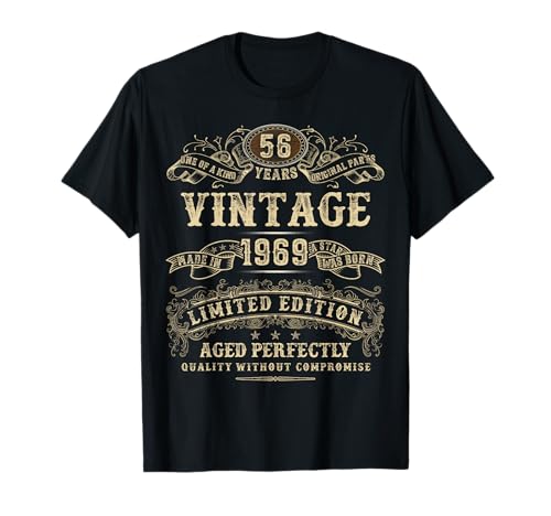 Vintage 1969 56. Geburtstag Bekleidung für Männer & Frauen T-Shirt von Vintage Birthday Gifts Collection for Man